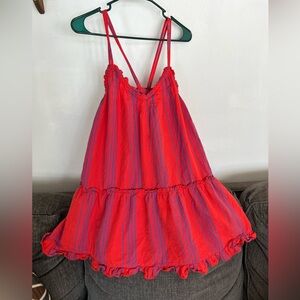 Target Orange and Purple Striped Mini Dress